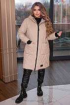 Жіноча зимова довга куртка, фото 4