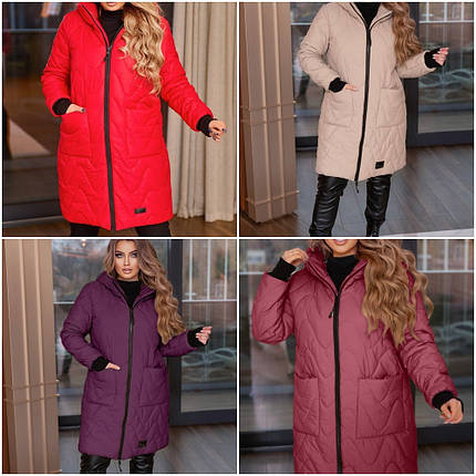 Жіноча зимова довга куртка, фото 1