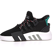 Кроссовки мужские Adidas Equipment black / Адидас Еквипмент черные высокие