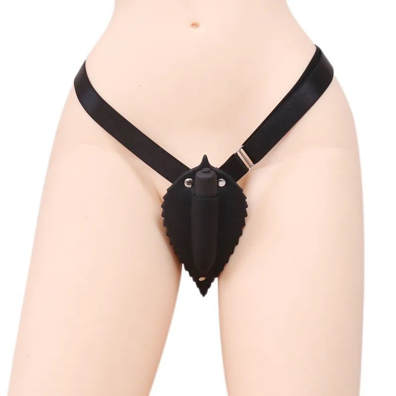 Жіночі сексуальні трусики-стрінги з кишеню для вібро кулі, фото 1