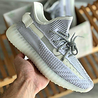 Кроссовки женские и мужские Adidas Yeezy Boost 350 reflective / Адидас изи буст 350 серые рефлективные