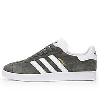 Кроссовки мужские Adidas Gazelle gray / кеды Адидас Газели серые