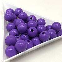 Бусины пластиковые 8 мм - 10 гр, цвет фиолетовый #19 КР