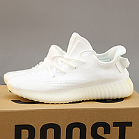 Кроссовки женские и мужские Adidas Yeezy Boost 350 v2 white / Адидас изи буст 350 в2 белые