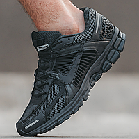 Кроссовки мужские и женские Nike Air Zoom Vomero 5 Gray Black / Найк аир Зум черные серые