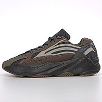Кросівки чоловічі Adidas Yeezy 700 v2 красовки адідас ізі в3 рефлективні чорні темні коричневі