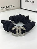 Гумка середня для волосся з логотипом Шанель/Chanel, фото 4