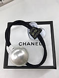 Шовкова гумка тонка з серцем для волосся з логотипом Шанель/Chanel, фото 4