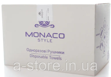 Рушники одноразові, ТМ Monaco Style, 40см х 70см, складені, ГЛАДКІ (100шт), фото 1