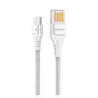 ХІТ Дня: Кабель Charge\OTG Proove Double Way Weft USB to Micro USB 2.4A 1m White CCDW20001302 !