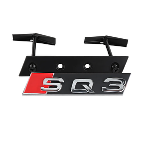 Емблема шильдік SQ3 AUDI (Ауди) для решітки радіатору - Хром 110х22 мм, фото 1