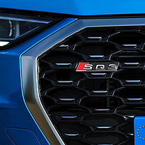 Емблема шильдік SQ3 AUDI (Ауди) для решітки радіатору - Хром 110х22 мм, фото 3