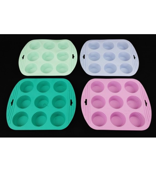 Форма силіконова кекси 9 шт на аркуші
