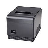 Принтер чеків Xprinter XP-Q300/ XP-Q800 LAN Ethernet+USB+rs232 80мм, обріз, чорний, фото 3