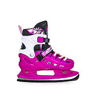 Дитячі Ковзани-ролики 2 в 1 рожеві Scale Sports Pink регульований розмір 38-41, фото 5