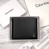 Мужской брендовый кошелек кожаный. Подарочный набор Calvin Klein Lux, портмоне.