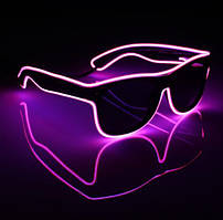 Окуляри світлодіодні сонцезахисні El Neon ray pink неонові