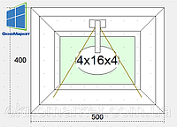 Фрамужное пластиковое окно в котельную 500 х 400. Окно откидное в ванную комнату