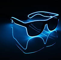 Окуляри світлодіодні сонцезахисні El Neon ray blue неонові