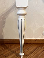 Ножки и опоры для стола из дерева с серебряной патиной H.750 D.120 / Высокие - 42