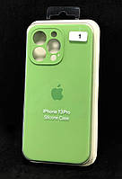 Чехол для телефона iPhone 13Pro Silicone Case original FULL Camera №1 green (4you)