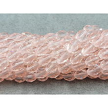 Намистини Скло овал 6*8мм, рожевый