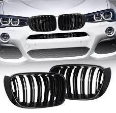 Решітка радіатора BMW (БМВ) X3 X4 series F25 F26 2014 - 2018 року Глянець 2 ребра Ніздрі BMW F25 F26 2014 - 2018