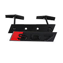 Емблема шильдік SQ7 AUDI (Ауди) для решітки радіатору - Чорний глянець 110х22 мм, фото 2