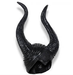 Рога Малефісенти RESTEQ, головний убір із фільму Малефісента. Чорний головний убір із латексу. Косплей Малефісенту