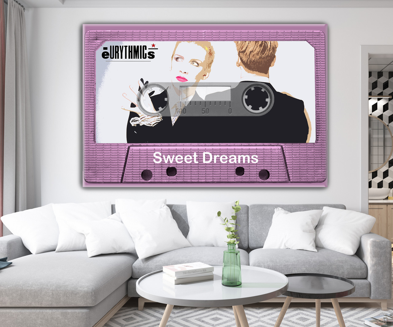 Стильна картина Музична ретро касета "Eurythmics Sweet Dreams", фото 1