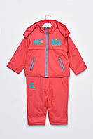Куртка та напівкомбінезон дитячий для дівчинки єврозима темно-рожевого кольору 169479M