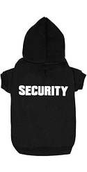 Одяг для домашніх тварин RESTEQ, толстовка Security для котів та собак, розмір L, колір чорний