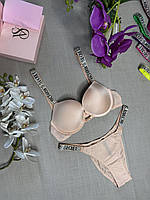 Комплект женского нижнего белья Victoria s Secret Виктория Сикрет модель Rhinestone со стразами