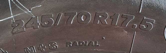 Шина вантажна б/у 245/70R17.5 Bridgetone R-Steer 002 (рулева), фото 5
