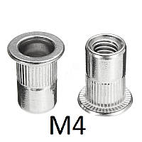 Заклепки нарізні М4 REWOLT T1038-04, Бонка нарізна, Гайка заклепка витяжна, Клепальна гайка нарізна м4