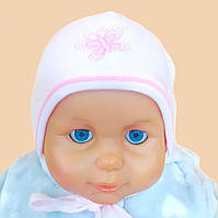 Шапочка для новорожденных деми 36-38 нежно-розовая