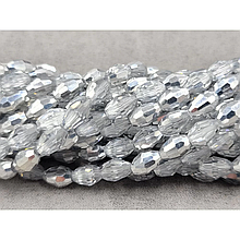 Намистини Скло овал 6*8мм, дзеркальний