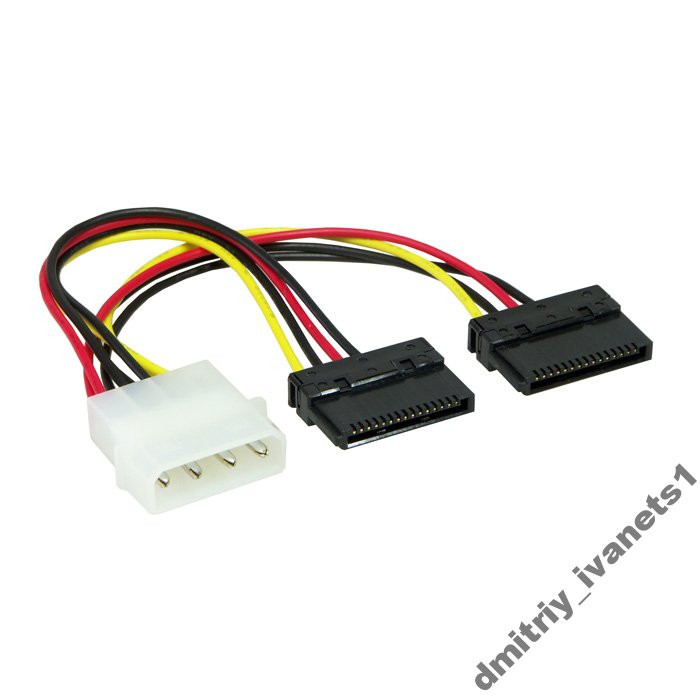 Перехідник двійник харчування IDE - 2xSATA