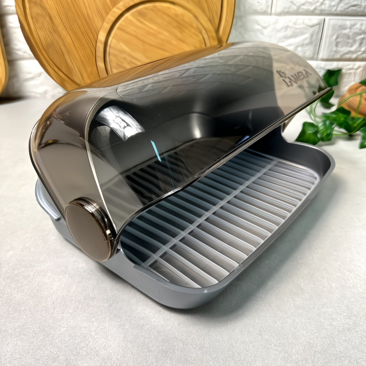 Пластикова хлібниця Сіра Міні Ламела