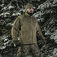 M-Tac Чоловіча тактична зимова флісова кофта олива Level 3 Battle Fleece Polartec Tan Військова фліска олива