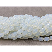 Намистини Скло овал 6*8мм, місячний