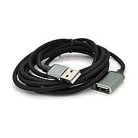 Удлинитель VEGGIEG UF2-2, USB 2.0 AM/AF, 2,0m, Black, Пакет