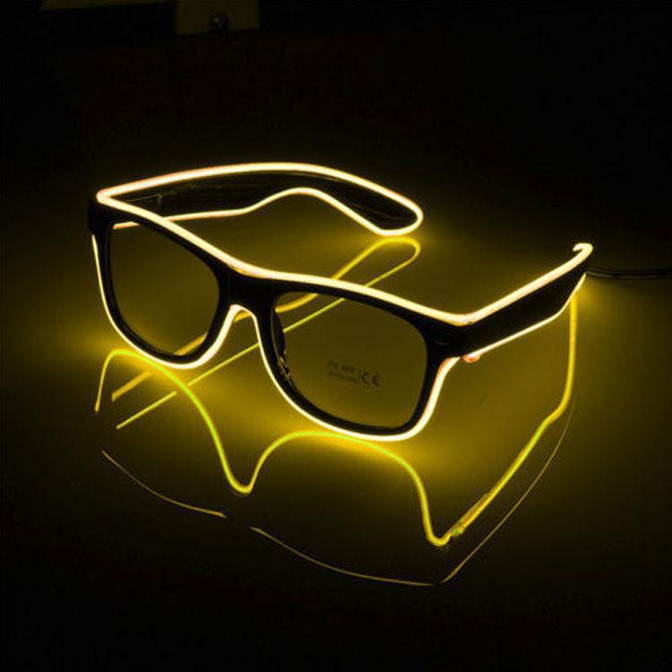 Окуляри світлодіодні прозорі El Neon ray yellow неонові
