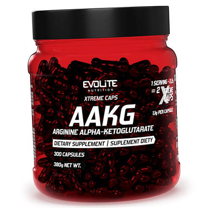 Аргінін альфа-кетоглутарат Evolite AAKG Extreme 300 капс, фото 2
