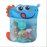 Дитяча сітка органайзер в ванну для зберігання іграшок на присосках "Каченя", фото 7