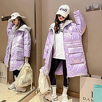 Зимове пальто для дівчинки, модний оверсайз 120 130 150 160 170