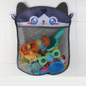Дитяча сітка органайзер в ванну для зберігання іграшок на присосках "Кіт"