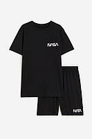 Пижама для мальчика черная Nasa H&M 170см