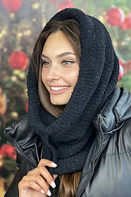 Жіночий в'язаний м'який капор капюшон