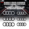 Передня емблема AUDI (Ауді) A1 (8X) 2010-2018, A4 (B7) 2004-2008 - Чорний глянець 263x87 мм, фото 6